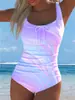 Traje de baño de una pieza para mujer, nuevo de verano 2027, estilo europeo y americano, comercio exterior, venta caliente transfronteriza, estampado sexy, traje de baño para vacaciones en la playa