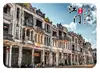 Ímãs de Geladeira de Vidro Cênicos de Jiangmen - Montanha Guifeng, Arco de Pedra Shanmen, Paisagem Florestal, Lembrança Cultural Turística, Decoração para Casa