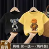 Camiseta de Manga Corta de Verano para Niños 2026 Nuevo Modelo Top de Algodón Puro de Manga Media para Niños Mayores Atuendo de Verano Elegante de Moda