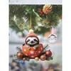 Novo Pingente Decorativo de Veado Fofo de Natal para Feriados Pingente para Retrovisor de Carro Plano Transfronteiriço Pingente para Mochila