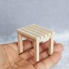 1:12 casa de muñecas casa de muñecas mini muebles lisos en blanco madera maciza parque exterior taburete corto modelo cuadrado