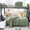Juego de Sábanas Ajustables de Algodón Puro de Tres Piezas para Dormitorio Estudiantil en Camas Litera, Juego de Ropa de Cama de Seis Piezas de Color Sólido para Camas Individuales, Modelo Especial de Sábana Ajustable