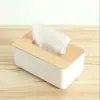 Caja de pañuelos de madera transfronteriza estilo japonés, caja de pañuelos creativa, caja para servilletas, caja de almacenamiento para control remoto de escritorio, venta al por mayor