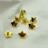 Plástico galvanizado estrella de plástico botón de plástico estrella dorada de cinco puntas botón 15MM camisa camisa DIY