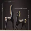 Estatueta de Cavalo Minimalista Moderna para Casal, Decoração de Armário de Vinho para Sala de Estar, Decoração de Entrada Interna para Casa, Artesanato Criativo para Rack de TV