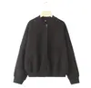Al por mayor transfronterizo Otoño e Invierno Europeo y Americano Nuevo Sudadera con cremallera estilo bomber + Traje de pantalones de terciopelo de cintura alta