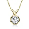 Collar de Moissanita Lágrimas de Sirena Estilo Único Moderno Cadena para Clavícula de Plata de Ley S925 Colgante de Gota de Agua Al por Mayor