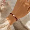 Pulseira Estilo Boêmio com Pérolas Artificiais Mais Vendida Transfronteiriça Versátil e Moderna Pulseira Trançada à Mão com Contas Presente de Ação de Graças
