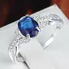 Nuevo anillo de zafiro incrustado Sanjie jewelry deseo AliExpress accesorios populares transfronterizos anillo de circón