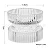 Ins Nórdico Copa de Cristal para Velas de Doble Cabeza Candelabro Cilíndrico Raya Vertical Copa para Velas de Aromaterapia Adornos de Ambiente para Mesa de Comedor