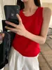 Liquidación, Sin Devoluciones ni Cambios. Camiseta sin mangas de tirantes básica clásica versátil elástica estilo coreano de verano para mujer 11028