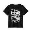 Camiseta de Manga Corta con Cuello Redondo y Hombro Normal para Mujer, Marca Trendy Americana, Llegada Nueva de Verano, Diseño de Letras con Sentido, Top Casual Versátil de Hombro Normal