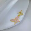 [Ouro Real de Cobre] Lindo Presente para Mulheres Elegante Comércio Exterior Transfronteiriço DIY Artesanal Joias Pingente Micro-Incustado de Zircônio de Cobre