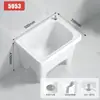 Fregadero de Cerámica para Fregona de Balcón, Cubeta para Fregona de Piso, Fregadero de Pie para Fregona Doméstica de Baño