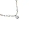 Collar de Perlas Blancas de 650 con Acabado de Alta Gama, Sencillo y Lujoso, Cadena para Clavícula de Cubo de Azúcar, Versátil para el Uso Diario y el Viaje, Cadena para Suéter