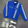 Sudadera jacket bordada de moda estilo Hong Kong, unisex, nueva colección primavera/otoño 2026, corte holgado estilo americano, cuello alto, con cremallera