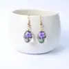 Pendientes de Mujer de Nuevo Estilo Transfronterizos Ganchos Dorados para Oreja Flor Real Árbol Hechos a Mano Pendientes de Narciso Flor de Cerezo