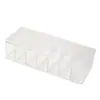 Caja de Almacenamiento de Cables de Datos con Compartimentos, Caja de Carga Transparente para Cables de Auriculares, Caja de Almacenamiento de Escritorio Transparente de Acrílico
