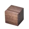 Portatarjetas de Madera Maciza de Nogal Negro Soporte Simple para Tarjetas de Asiento de Hotel Soporte para Tarjetas de Restaurante Base de Madera Maciza Soporte para Tarjetas Soporte para Porta Tarjetas de Presentación