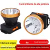Farol de LED de alta potência, longa duração, luz forte, super brilhante, lâmpada de pesca ao ar livre, farol de íon de lítio recarregável doméstico