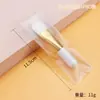 Brocha de maquillaje multifuncional de pelo suave, ultrafina, de cabeza plana, para base de maquillaje, de arcilla, de silicona, con cabezal suave