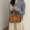 Bolso Cuadrado Rayado de Diseño Único para Mujer 2024 Nueva Moda Bolso de Hombro Sencillo Popular Bolso Cruzado para el Trabajo