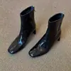 Botas Delgadas Estilo Francés 2025 Súper Modernas y Hermosas de Piel Genuina Botines Pequeños para Principios de Otoño Botines de Tacón Alto de Moda Melard