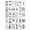 Spot atacado pequeno fresco personalidade carta tatuagem adesivos bonito desenho animado flor braço adesivos à prova d'água tatuagem adesivos