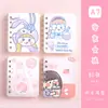 Cuaderno de Líneas Horizontales de Dibujos Animados Mini Bloc de Notas Portátil Cuaderno de Papelería para Estudiantes Cuaderno de Palabras Cuaderno de Espiral Pequeño Cuaderno Lindo para Mujeres