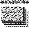Papel de Seda Halloween Blanco y Negro 17g Papel de Regalo Dulces a Prueba de Humedad Papel de Envoltura Decoración Fantasma Papel de Seda