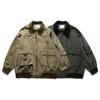 Vestido antiguo primavera 2025 nuevo vintage chaqueta bomber exterior funcional multibolsillos solapa levita