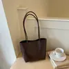 Bolsa Tote Moda Retrô Feminina Estilo Coreano Tendência Grande Capacidade Bolsa de Ombro 2026 Nova Textura Casual Bolsa de Axila
