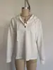 Moletom com capuz e cordão feminino novo para 2026, Amazon Europa e América, top com capuz de malha waffle solto