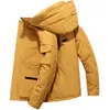 Jaqueta de Penas Masculina Inverno Nova Acolchoada Resistente ao Frio Quente Casaco Outdoor Atacado Com Capuz Roupa de Trabalho Jaqueta de Penas Masculina