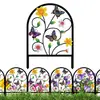 Venta Caliente Transfronteriza Mariposa Metálica Valla Hierro Forjado Soporte Decoración Exterior Patio Jardín Césped Valla Jardinería Paisajismo Arte