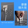 Estante para Secador de Pelo Montado en la Pared Sin Taladro Estante para Secador de Pelo de Salón de Belleza Gancho de Acero Inoxidable Estante de Almacenamiento para Lavabo de Baño