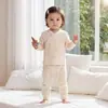Conjunto de Algodão Puro para Bebê Roupas de Casa Roupas de Outono para Crianças Calças de Outono Roupa Separada para Bebê Estilo Primavera e Outono Camada Base Pijama Sem Costura