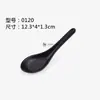 Pratos de melamina A5 colher de kung fu colher imitação de porcelana fosca colher com gancho preto colher de plástico colher de sopa colher de comer
