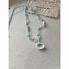 Estilo Vacaciones en Isla ~ Collar de Cuentas de Estrellas de Concha para Mujer Verano Fresco Ins Nicho Cadena para Clavícula Ancha de Cuerda Todo Fósforo