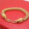 Pulsera de Moda Hecha a Mano con Grifo Chapado en Oro de Vietnam Pulsera Chapada en Oro de 24 Quilates Pulsera de Grifo Auspiciosa y Dominante Pulsera