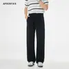 Pantalones Casuales de Negocios Transfronterizos para Hombre Apo, Verano Delgados de Alta Gama Sueltos de Pierna Recta de Punto Caída Versátiles Largos.