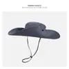 Sombrero de Pescador con Cordón Grueso para Niños, Sombrero de Verano para Exteriores, Montañismo, Pesca, Protector Solar, Sombrero de Vaquero Occidental para Hombres