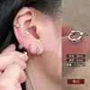 Brincos Minimalistas de Zircônia Estilo Coreano para Mulheres, Presilhas de Orelha Unisex Simples e Modernas, Brincos Versáteis Estilo Doce-Descolado