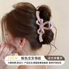 Presilha de Cabelo Borboleta com Flor Rosa, Tamanho Grande para Cabelos Grossos, Piranha de Alta Qualidade para a Parte de Trás da Cabeça, Acessório de Cabelo Elegante para Mulheres