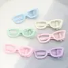 Pinza para el Cabello con Forma de Pico de Pato para Gafas Metálicas, Pinza de Color Macarrón Divertida y Original, Base de Pinza para Flequillo con Diseño Hueco