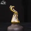 Latón Puro Hoja de Loto Loto Quemador de Incienso de Flujo Inverso Adornos Cobre Sólido Mano de Buda Loto Guanyin Estante para Quemador de Incienso Soporte para Incienso Mascota de Té de Cobre