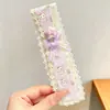 Lindas y elegantes pegatinas florales para el cabello, de alta gama y con estilo, perfectas para crear un look de moño alto voluminoso, populares entre los influencers, 2026 nuevas pegatinas mágicas bordadas