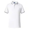 Camisa polo de algodón antibacterial 5A de verano de alta calidad para ropa de trabajo, logo bordado personalizado, cuello de solapa, manga corta, overol a rayas para hombre