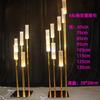 Casamento galvanoplastia ouro 5 flor de ameixa tubo de chumbo 8 passo-a-passo layout de pista decoração de palco de ferro lâmpada de suporte