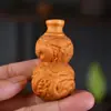 Souvenir de Navidad Talla en Madera de Ciprés Llavero Colgante Navideño Productos de Madera del Zodiaco de Dibujos Animados Dragón, Serpiente y Año del Caballo